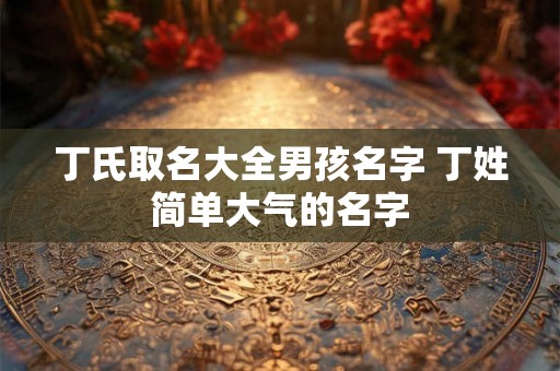 丁氏取名大全男孩名字 丁姓简单大气的名字 丁氏取名大全男孩名字 丁姓简单大气的名字