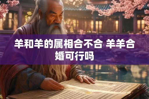羊和羊的属相合不合 羊羊合婚可行吗 羊和羊的属相合不合 羊羊合婚可行吗