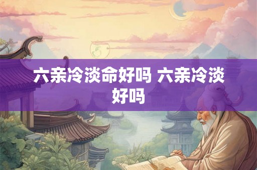 六亲冷淡命好吗 六亲冷淡好吗