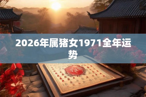 2026年属猪女1971全年运势 2026年属猪女1971全年运势