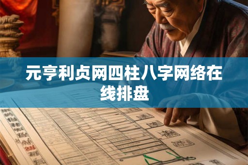 元亨利贞网四柱八字网络在线排盘