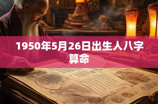 1950年5月26日出生人八字算命 1950年5月26日出生人八字算命