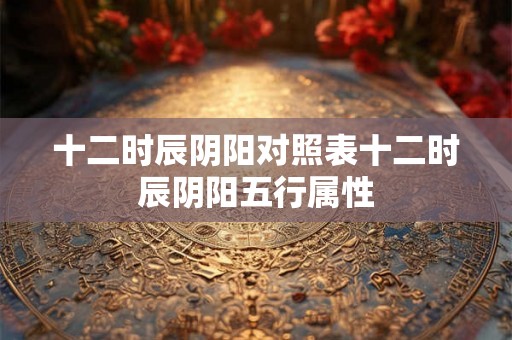 十二时辰阴阳对照表十二时辰阴阳五行属性 十二时辰阴阳对照表十二时辰阴阳五行属性