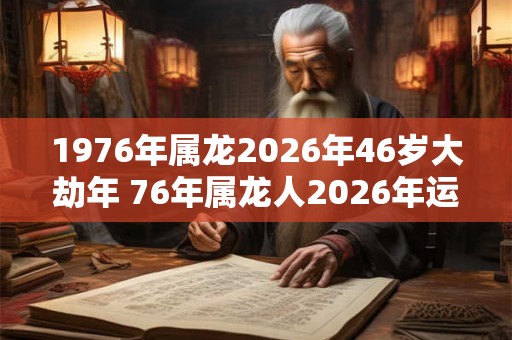 1976年属龙2026年46岁大劫年 76年属龙人2026年运势 1976年属龙2026年46岁大劫年 76年属龙人2026年运势