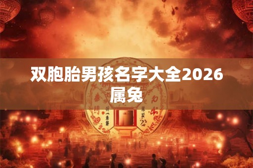 双胞胎男孩名字大全2026属兔 双胞胎男孩名字大全2026属兔
