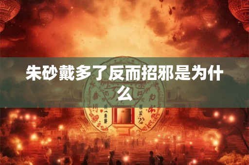 朱砂戴多了反而招邪是为什么 朱砂戴多了反而招邪是为什么