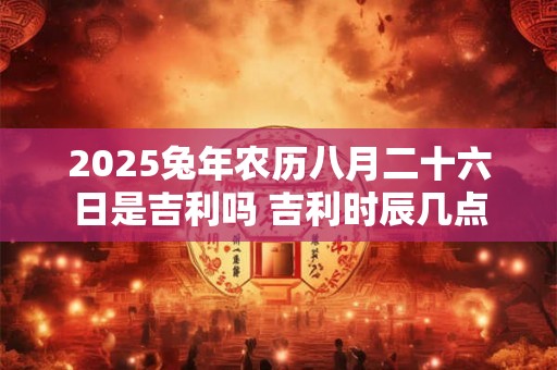 2025兔年农历八月二十六日是吉利吗 吉利时辰几点 2025兔年农历八月二十六日是吉利吗 吉利时辰几点