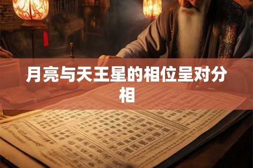 月亮与天王星的相位呈对分相