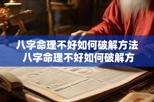 八字命理不好如何破解方法 八字命理不好如何破解方法视频 八字命理不好如何破解方法 八字命理不好如何破解方法视频