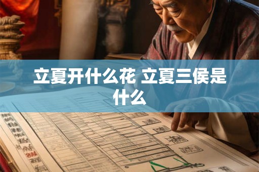 立夏开什么花 立夏三侯是什么 立夏开什么花 立夏三侯是什么
