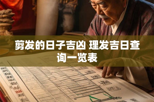 剪发的日子吉凶 理发吉日查询一览表 剪发的日子吉凶 理发吉日查询一览表