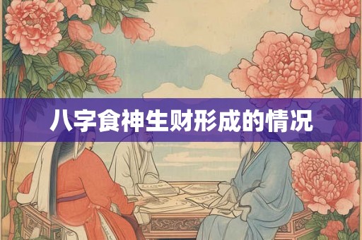 八字食神生财形成的情况 八字食神生财形成的情况