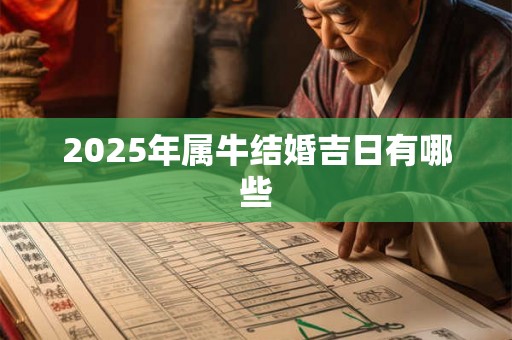 2025年属牛结婚吉日有哪些 2025年属牛结婚吉日有哪些