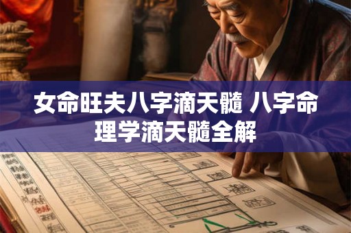 女命旺夫八字滴天髓 八字命理学滴天髓全解 女命旺夫八字滴天髓 八字命理学滴天髓全解