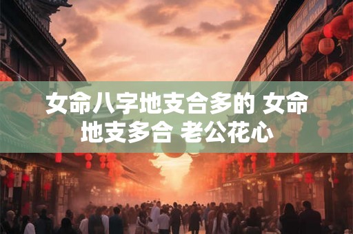 女命八字地支合多的 女命地支多合 老公花心