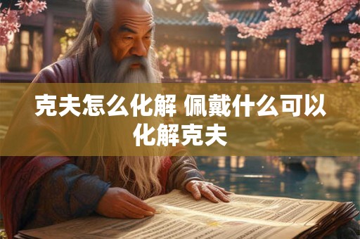 克夫怎么化解 佩戴什么可以化解克夫