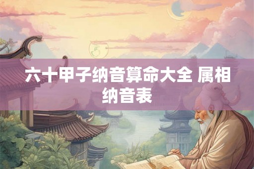六十甲子纳音算命大全 属相纳音表 六十甲子纳音算命大全 属相纳音表