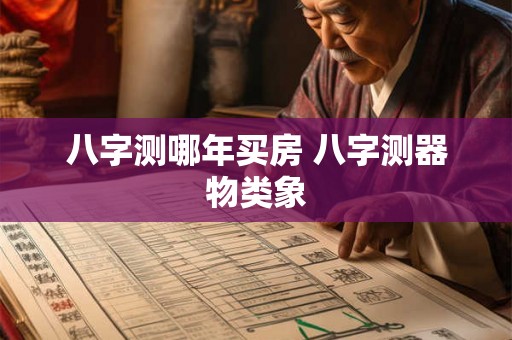 八字测哪年买房 八字测器物类象 八字测哪年买房 八字测器物类象