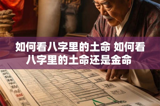 如何看八字里的土命 如何看八字里的土命还是金命 
