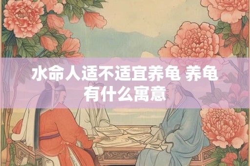 水命人适不适宜养龟 养龟有什么寓意