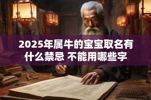 2025年属牛的宝宝取名有什么禁忌 不能用哪些字 2025年属牛的宝宝取名有什么禁忌 不能用哪些字
