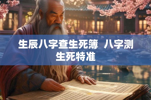 生辰八字查生死簿 八字测生死特准 生辰八字查生死簿 八字测生死特准