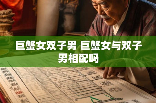 巨蟹女双子男 巨蟹女与双子男相配吗 巨蟹女双子男 巨蟹女与双子男相配吗
