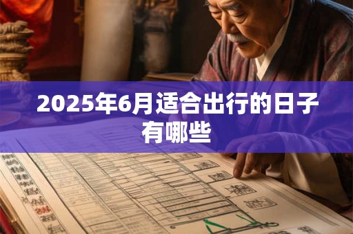 2025年6月适合出行的日子有哪些 2025年6月适合出行的日子有哪些