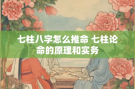 七柱八字怎么推命 七柱论命的原理和实务 七柱八字怎么推命 七柱论命的原理和实务