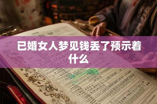 已婚女人梦见钱丢了预示着什么 已婚女人梦见钱丢了预示着什么