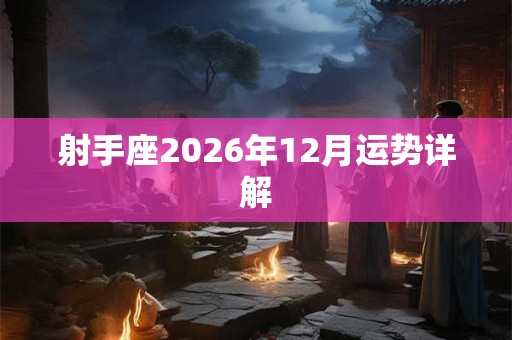 射手座2026年12月运势详解
