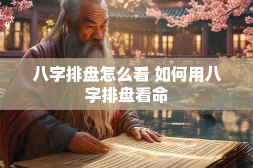 八字排盘怎么看 如何用八字排盘看命 八字排盘怎么看 如何用八字排盘看命