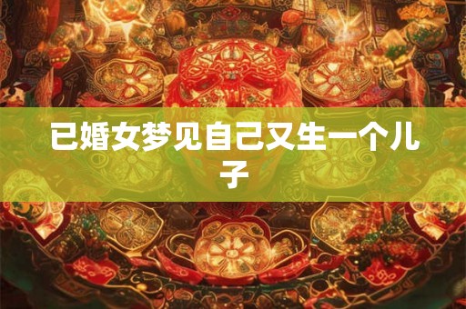 已婚女梦见自己又生一个儿子 已婚女梦见自己又生一个儿子