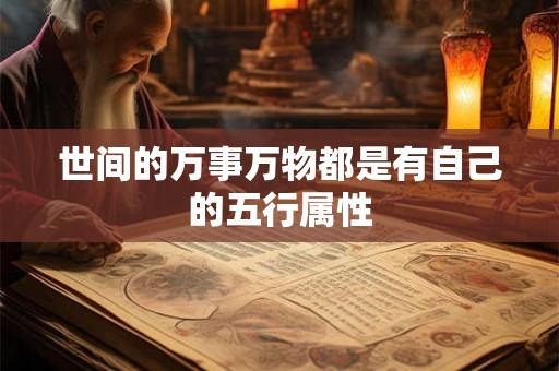 世间的万事万物都是有自己的五行属性 世间的万事万物都是有自己的五行属性