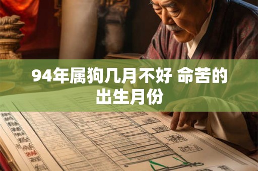 94年属狗几月不好 命苦的出生月份 94年属狗几月不好 命苦的出生月份