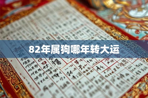 82年属狗哪年转大运 82年属狗哪年转大运