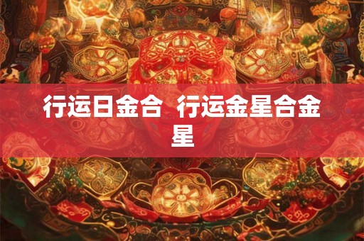 行运日金合 行运金星合金星 行运日金合 行运金星合金星