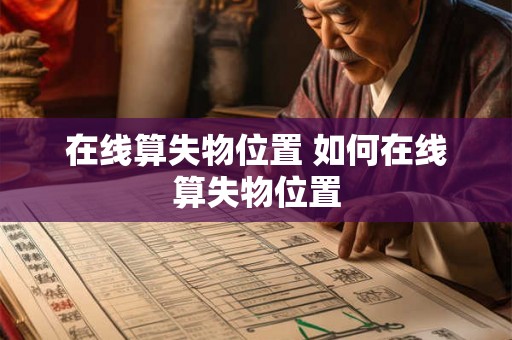在线算失物位置 如何在线算失物位置