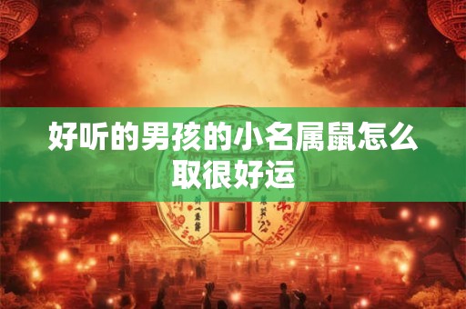 好听的男孩的小名属鼠怎么取很好运 好听的男孩的小名属鼠怎么取很好运