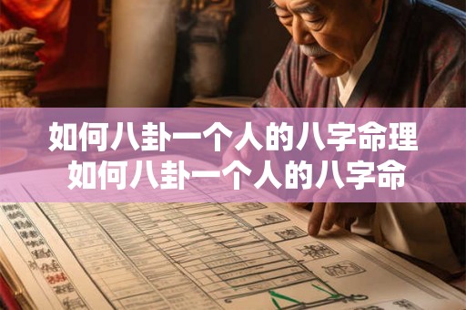 如何八卦一个人的八字命理 如何八卦一个人的八字命理详解 如何八卦一个人的八字命理 如何八卦一个人的八字命理详解