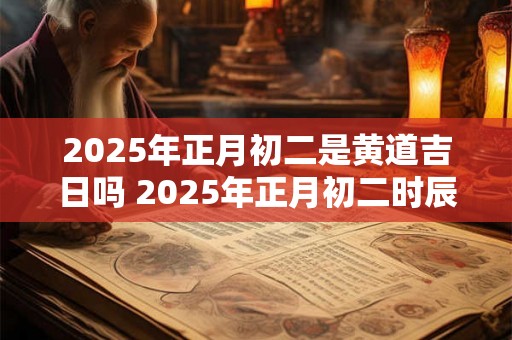 2025年正月初二是黄道吉日吗 2025年正月初二时辰吉凶一览表 2025年正月初二是黄道吉日吗 2025年正月初二时辰吉凶一览表