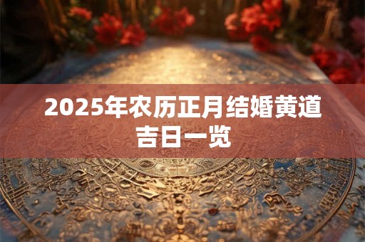 2025年农历正月结婚黄道吉日一览 2025年农历正月结婚黄道吉日一览