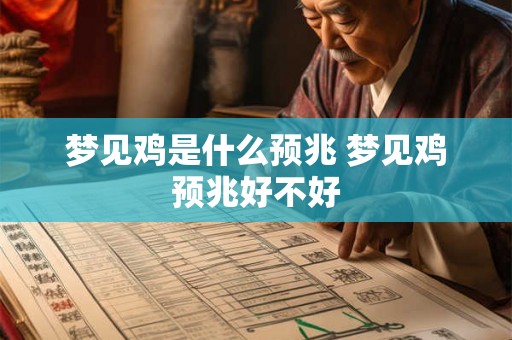 梦见鸡是什么预兆 梦见鸡预兆好不好 梦见鸡是什么预兆 梦见鸡预兆好不好
