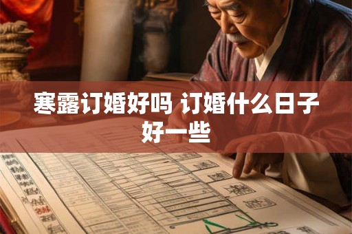 寒露订婚好吗 订婚什么日子好一些 寒露订婚好吗 订婚什么日子好一些