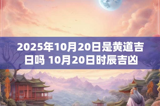 2025年10月20日是黄道吉日吗 10月20日时辰吉凶 2025年10月20日是黄道吉日吗 10月20日时辰吉凶