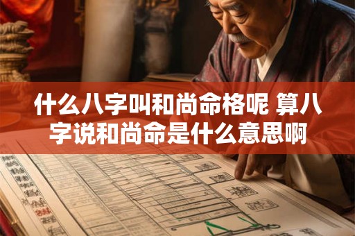 什么八字叫和尚命格呢 算八字说和尚命是什么意思啊