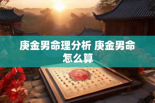 庚金男命理分析 庚金男命怎么算
