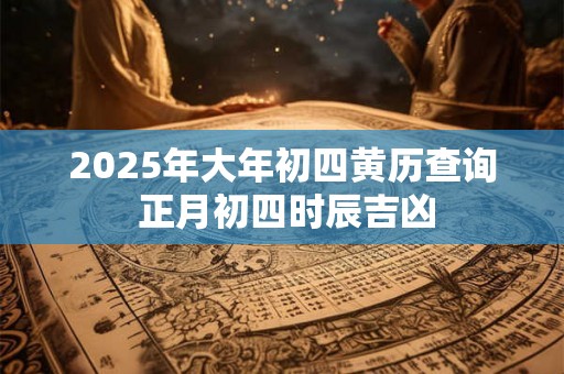 2025年大年初四黄历查询 正月初四时辰吉凶 2025年大年初四黄历查询 正月初四时辰吉凶