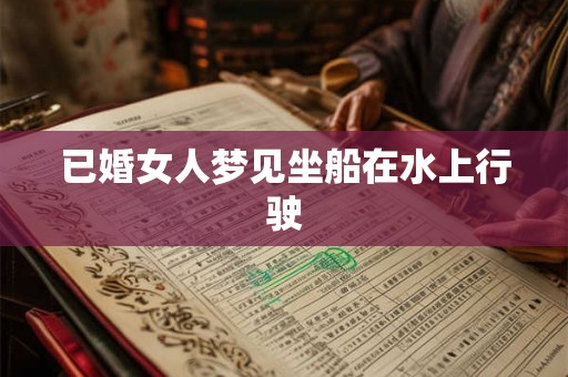 已婚女人梦见坐船在水上行驶