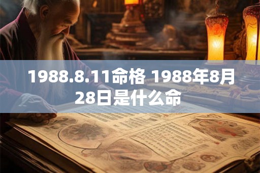 1988.8.11命格 1988年8月28日是什么命 1988.8.11命格 1988年8月28日是什么命